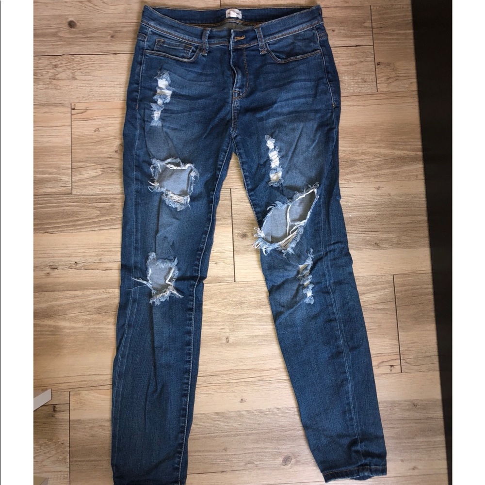 Fashion Nova Distressed Skinny Jeans